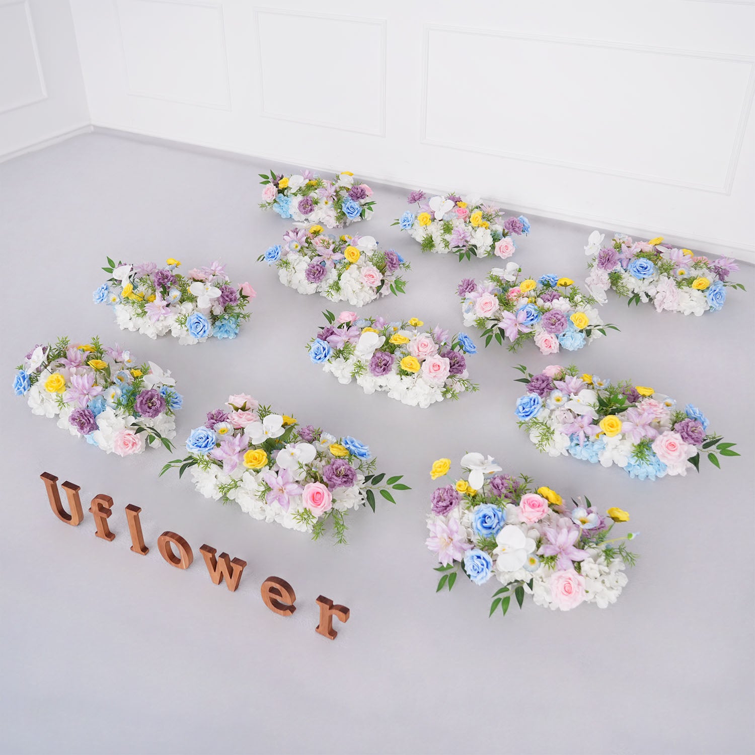 Uflower Colored Table Runner Arrangement Wedding Backdrop Wall Decor
